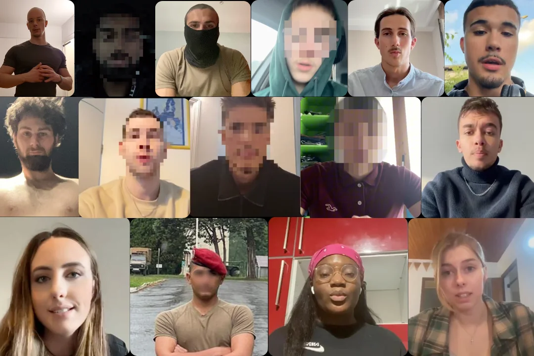 Mosaïque de portraits de candidats témoignant de leur parcours